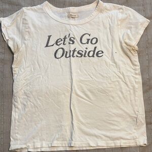 Madewell White Graphic Tee - Let's Go Outside